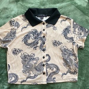 Dragon Design Crop Top